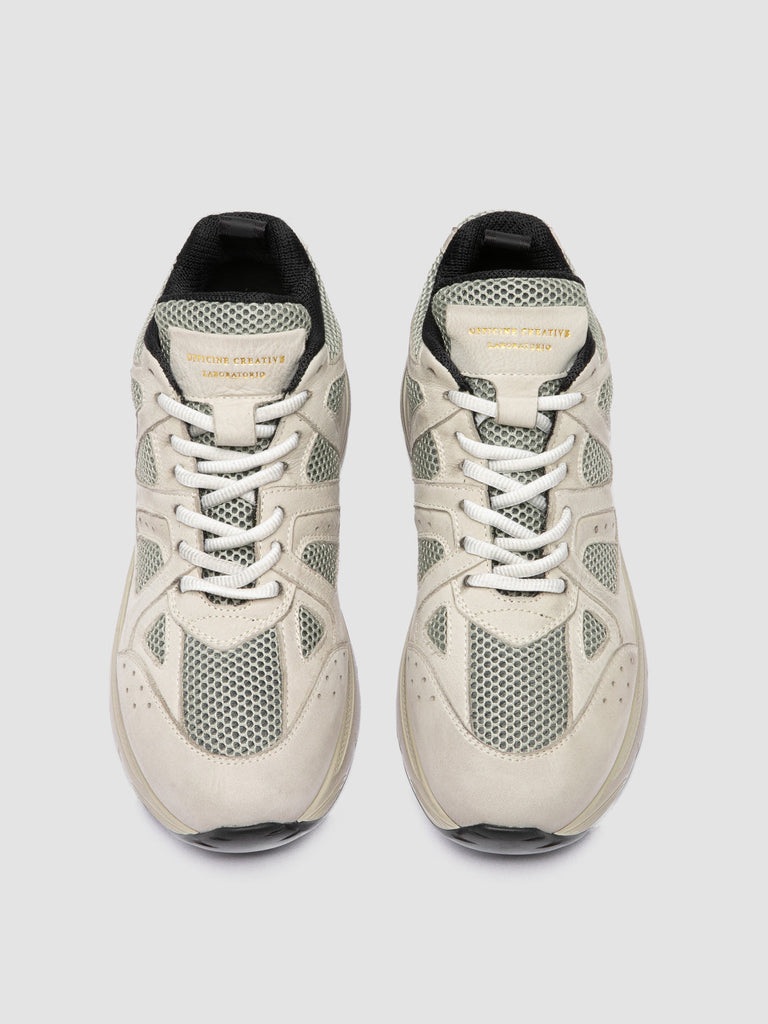 SUPURBIA 101 - White Leather and Suede Low Top Sneakers