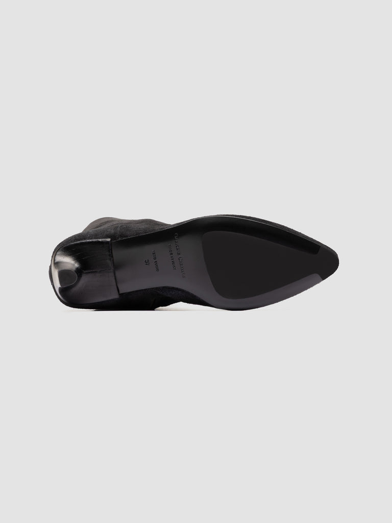 SUZY 006 - Black Suede Zip Boots