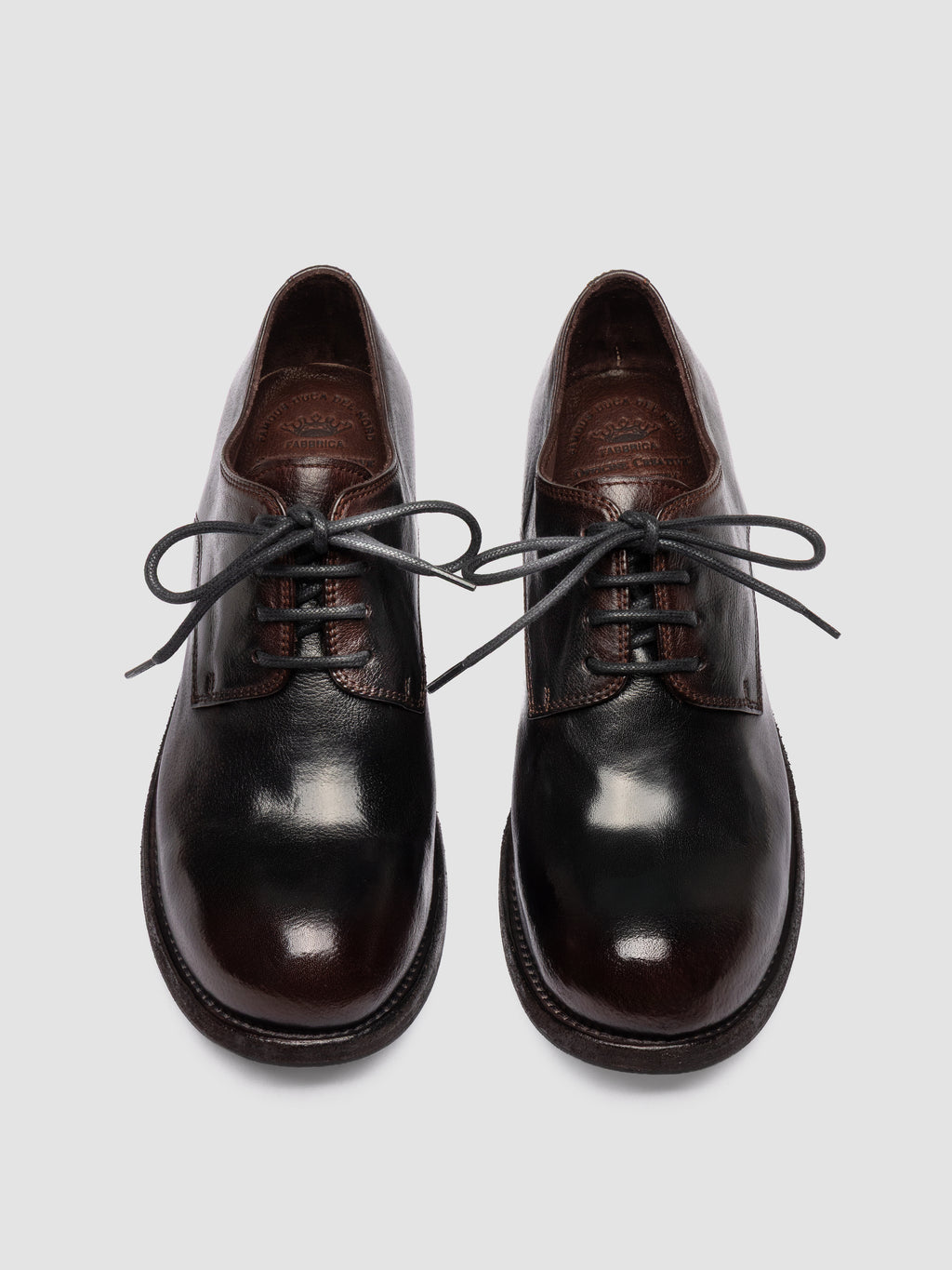 THUBBLE 101 - Schwarze Derby-Schuhe aus Leder - image 2,side view