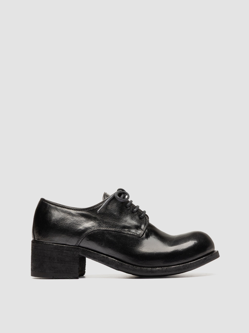 THUBBLE 101 - Schwarze Derby-Schuhe aus Leder - image 1,side view