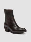 WADE 013 - Brown Leather Zipped Boots - thumb image 3,side view