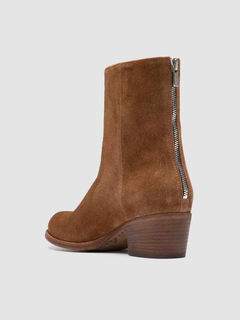 WADE 013 - Brown Suede Zipped Boots