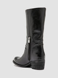 WADE 014 - Black leather Zip Boots - thumb image 4,side view
