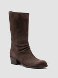 WADE 014 - Brown Suede Zip Boots - thumb image 3,side view