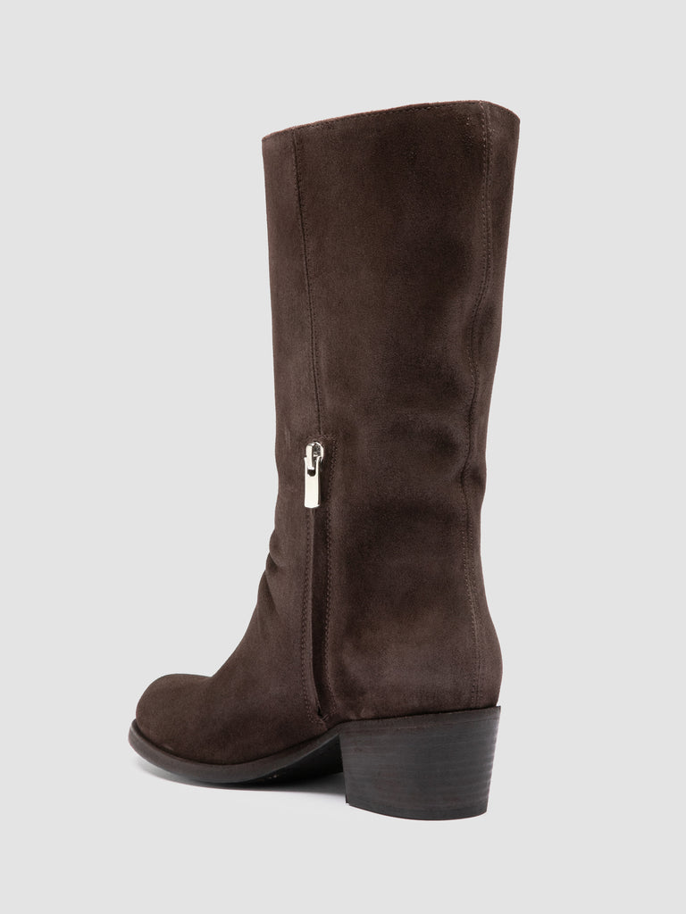 WADE 014 - Brown Suede Zip Boots