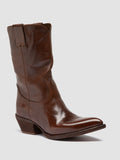 WANDA DD 110 - Brown Leather Zip Boots - thumb image 3,side view