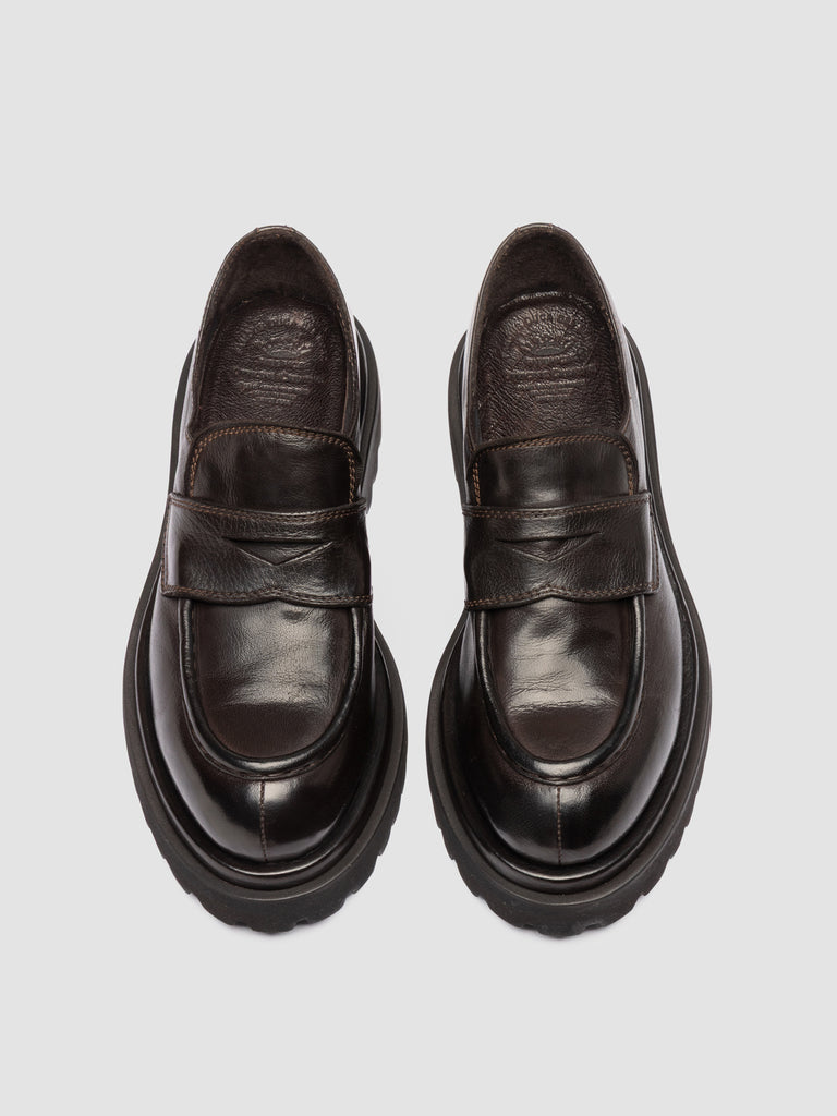 WISAL DD 101 - Brown Leather Penny Loafers