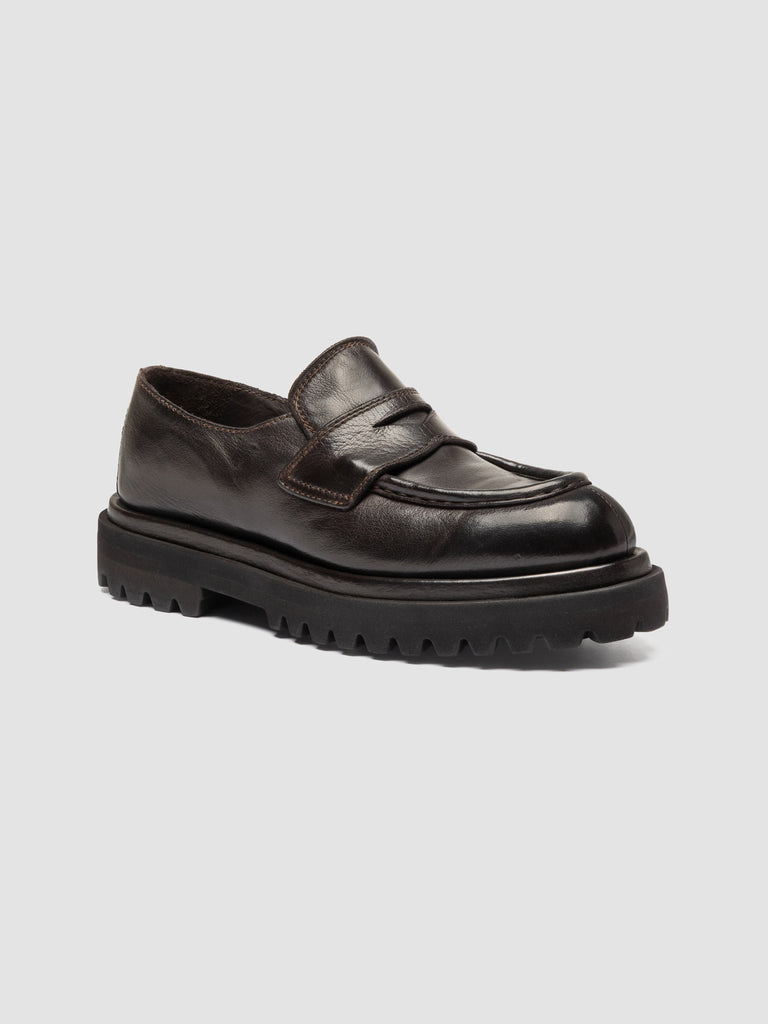 WISAL DD 101 - Brown Leather Penny Loafers