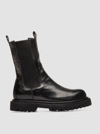 WISAL DD 107 - Schwarze Chelsea-Lederstiefel