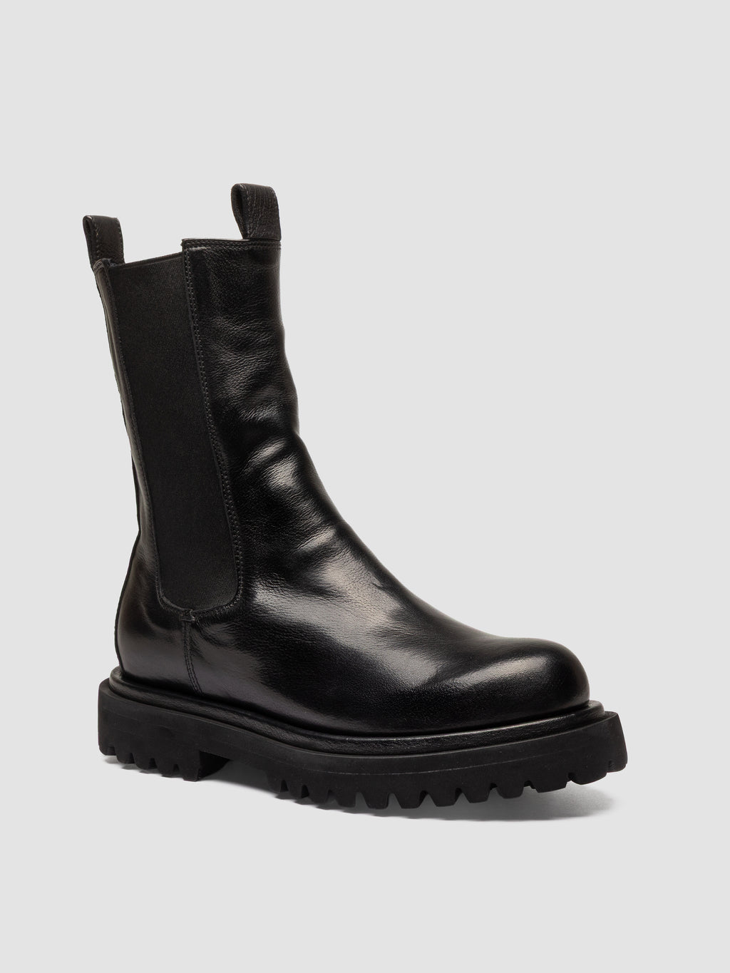 WISAL DD 107 - Schwarze Chelsea-Lederstiefel - image 3,side view