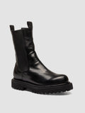 WISAL DD 107 - Schwarze Chelsea-Lederstiefel - thumb image 3,side view