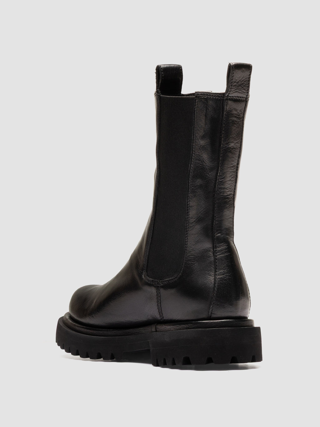 WISAL DD 107 - Schwarze Chelsea-Lederstiefel - image 4,side view