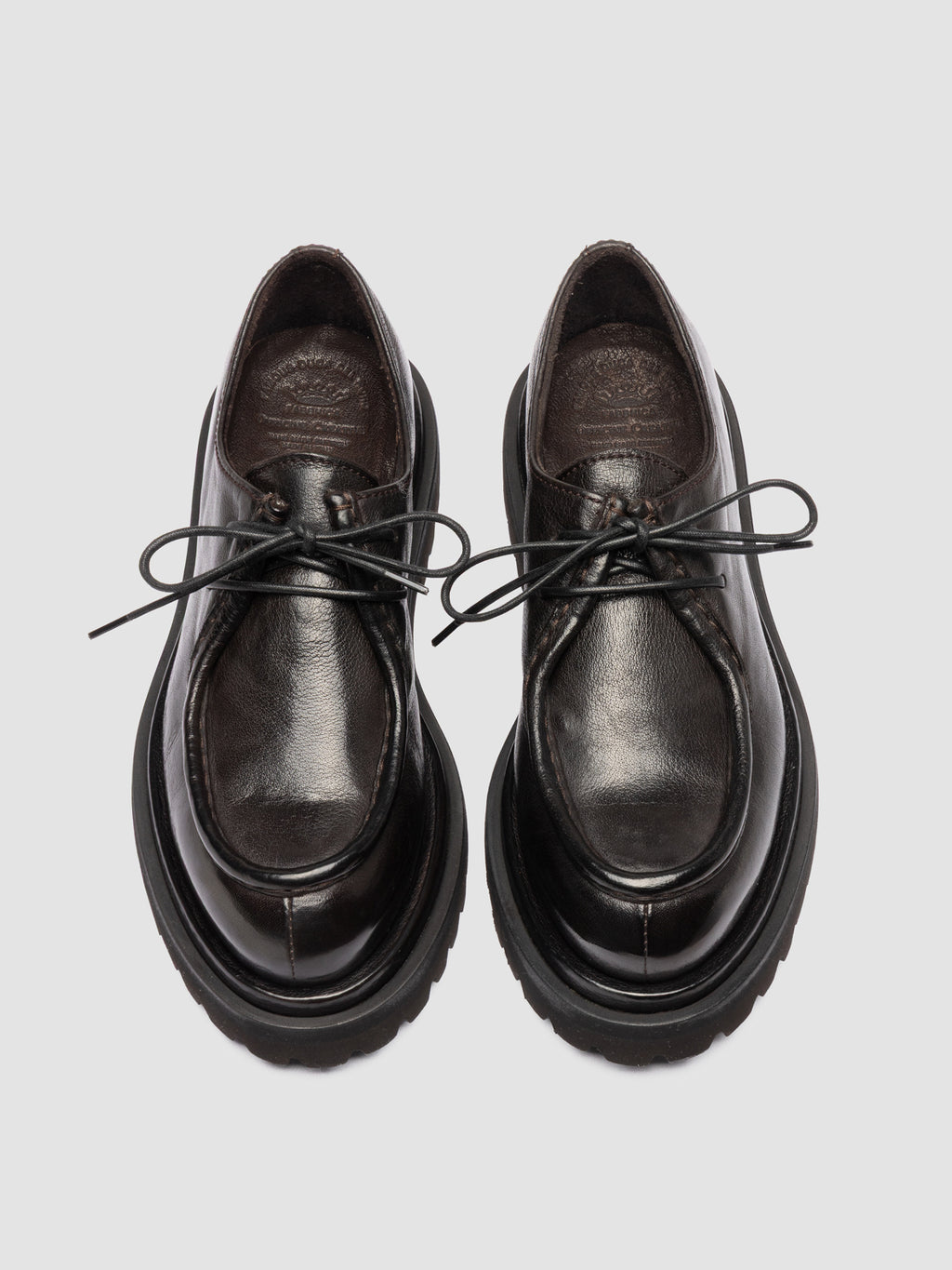 WISAL DD 125 - Brown Leather Derby Shoes - image 2,side view