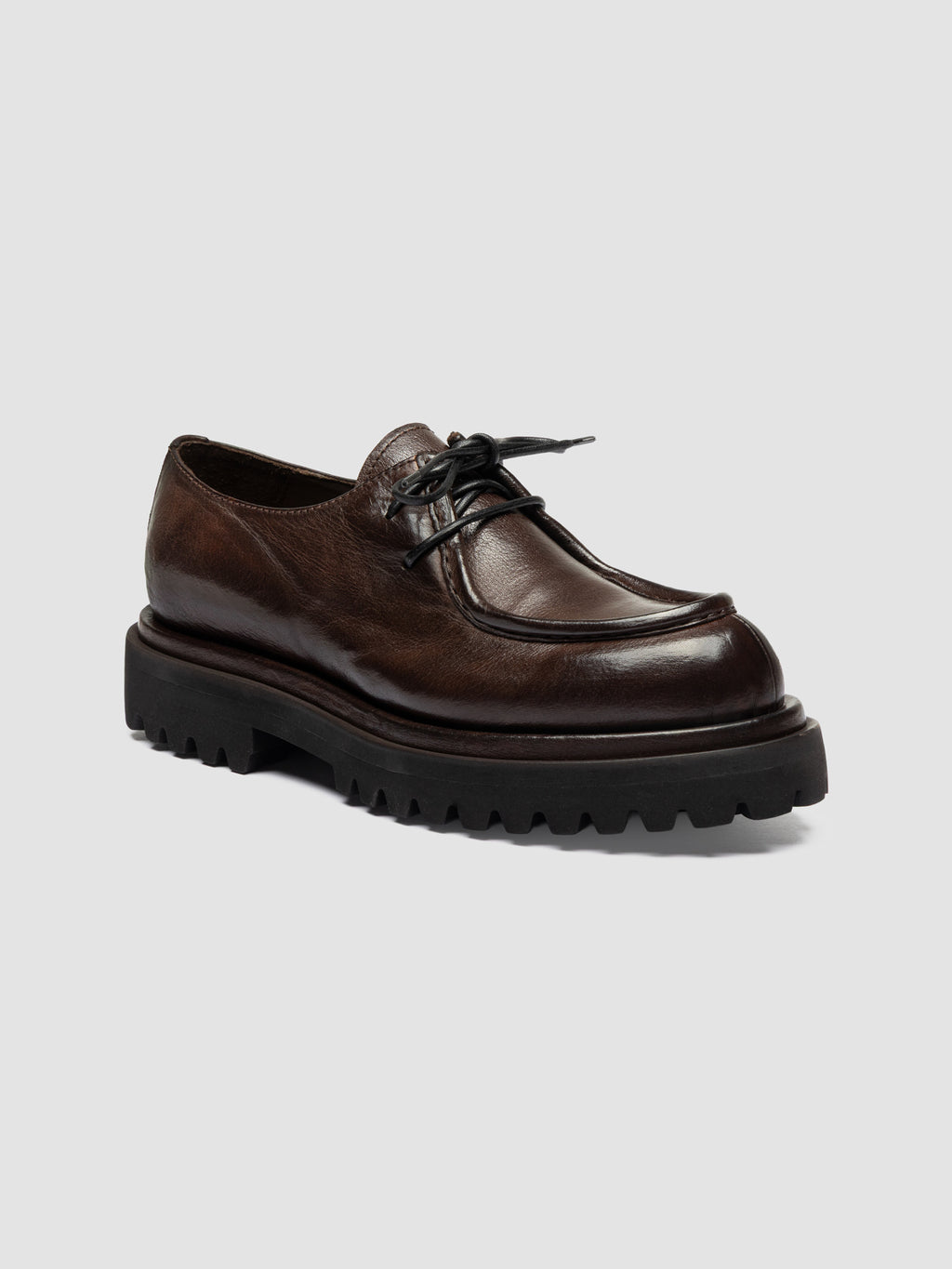 WISAL DD 125 - Brown Leather Derby Shoes