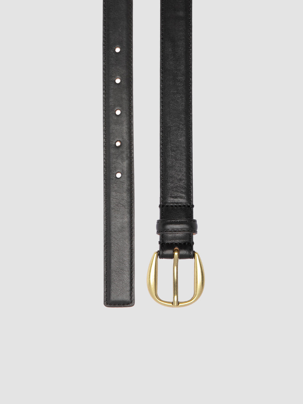 OC STRIP 102 - Black Leather Belt - image 2,side view