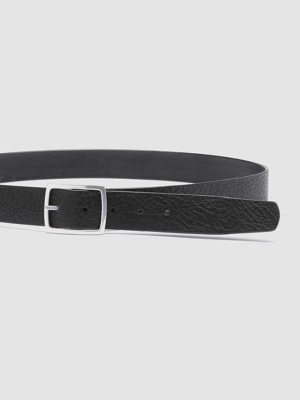 OC STRIP 10 - Black Leather Belt - image 4,side view
