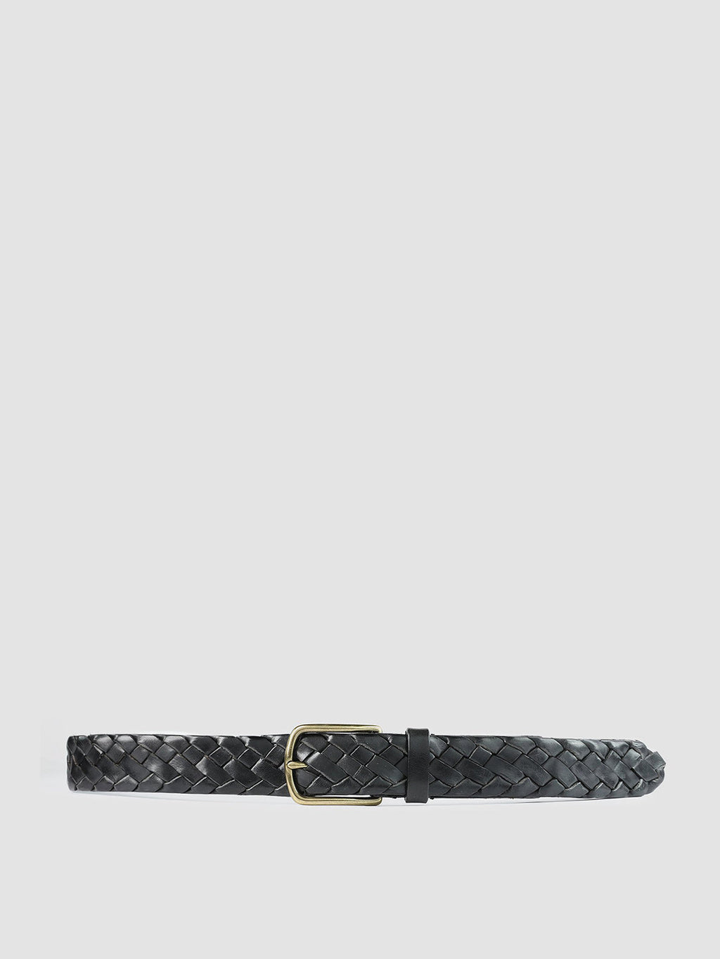 OC STRIP 21 - Black Woven Leather Belt - image 1,side view