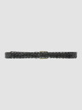 OC STRIP 21 - Black Woven Leather Belt - thumb image 3,side view