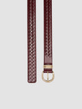 OC STRIP 46 - Burgunderroter Ledergürtel - thumb image 2,side view