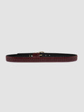 OC STRIP 46 - Burgunderroter Ledergürtel - thumb image 3,side view