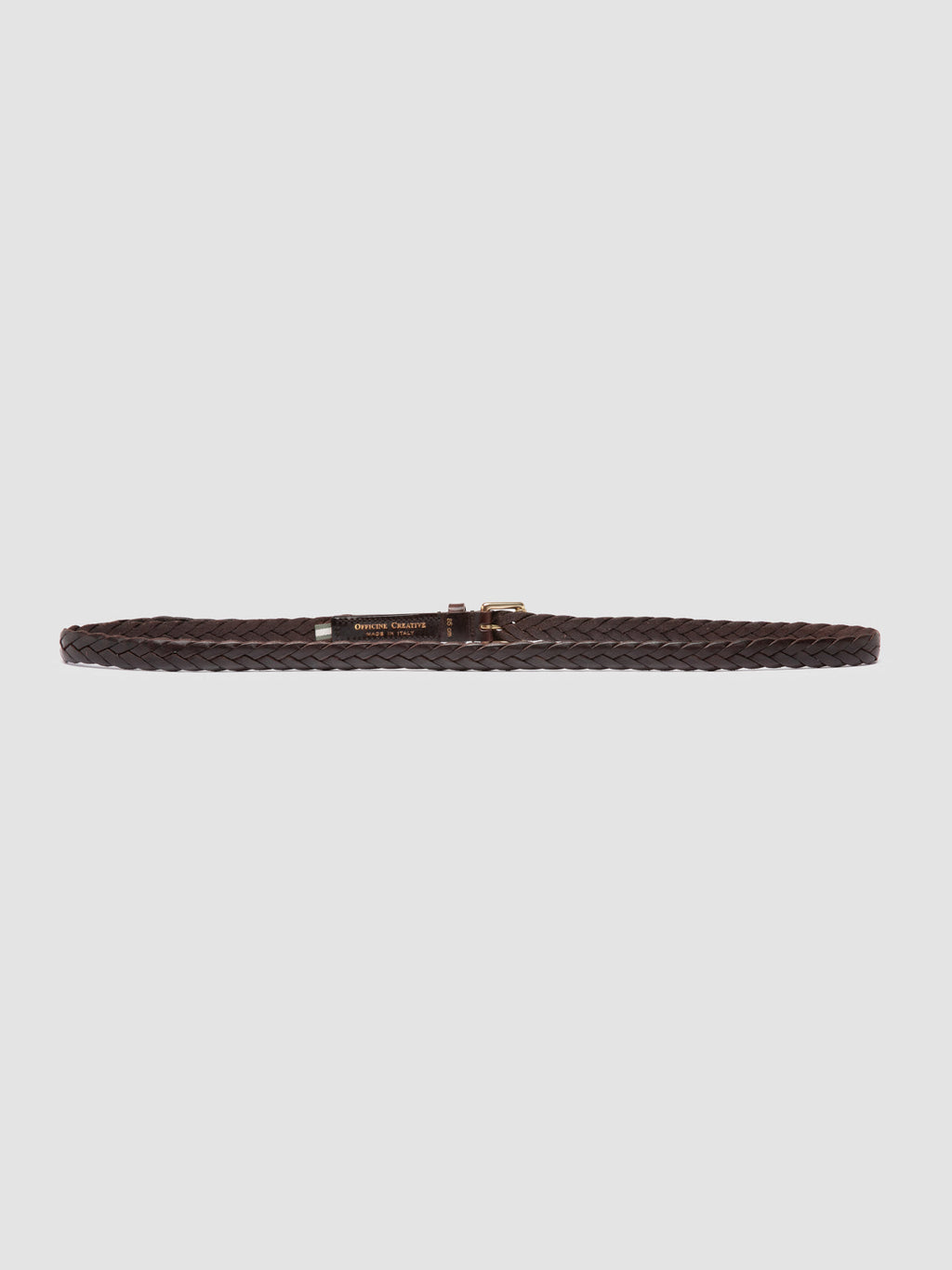 OC STRIP 064 - Brown Woven Leather Belt - image 3,side view