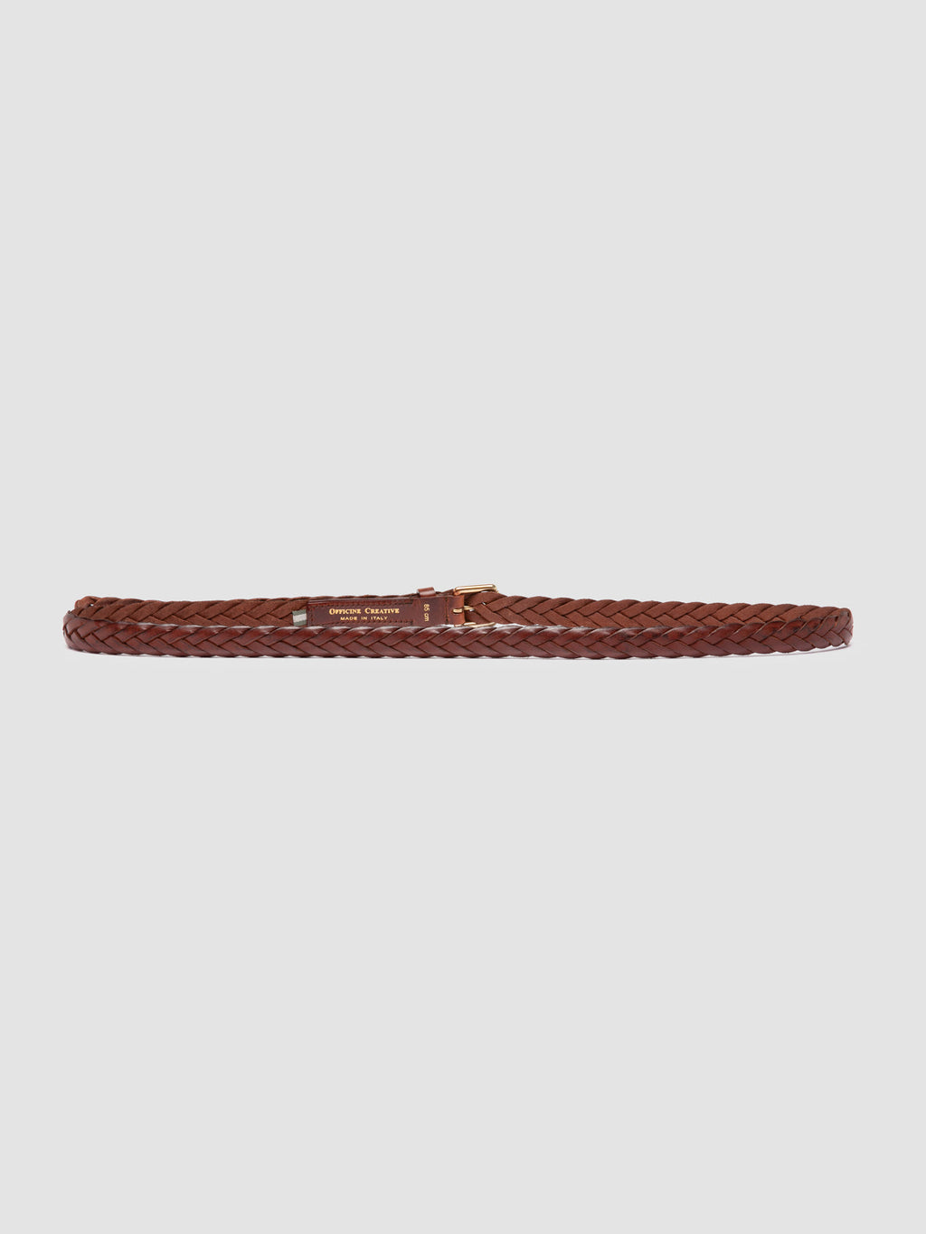 OC STRIP 064 - Brauner Gürtel aus gewebtem Leder - image 3,side view