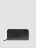 BERGE’ 01 - schwarze Lederbrieftasche mit umlaufendem Reißverschluss - thumb image 1,side view