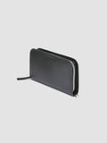 BERGE’ 01 - schwarze Lederbrieftasche mit umlaufendem Reißverschluss - thumb image 3,side view