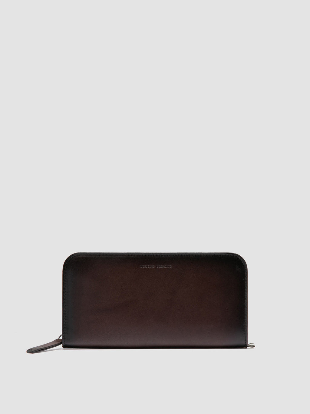 BERGE’ 01 - braune Lederbrieftasche mit umlaufendem Reißverschluss - image 1,side view