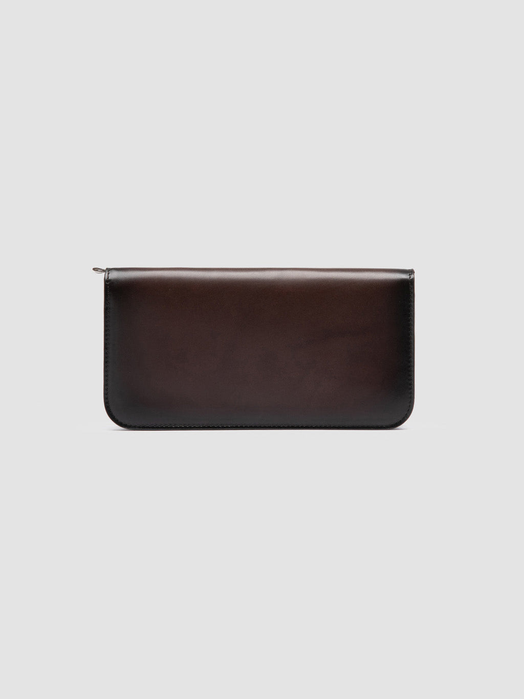 BERGE’ 01 - braune Lederbrieftasche mit umlaufendem Reißverschluss - image 2,side view