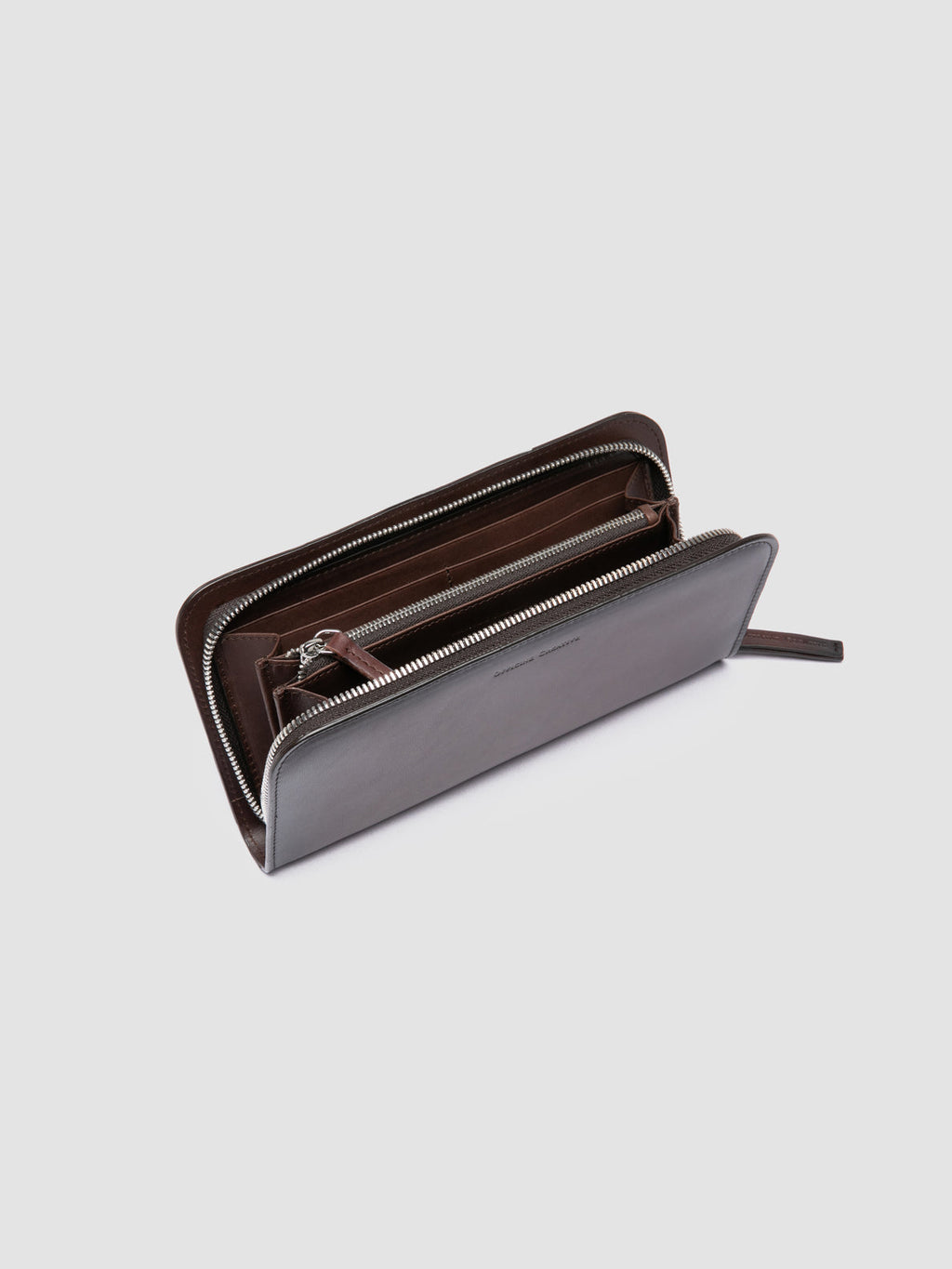 BERGE’ 01 - braune Lederbrieftasche mit umlaufendem Reißverschluss - image 5,side view