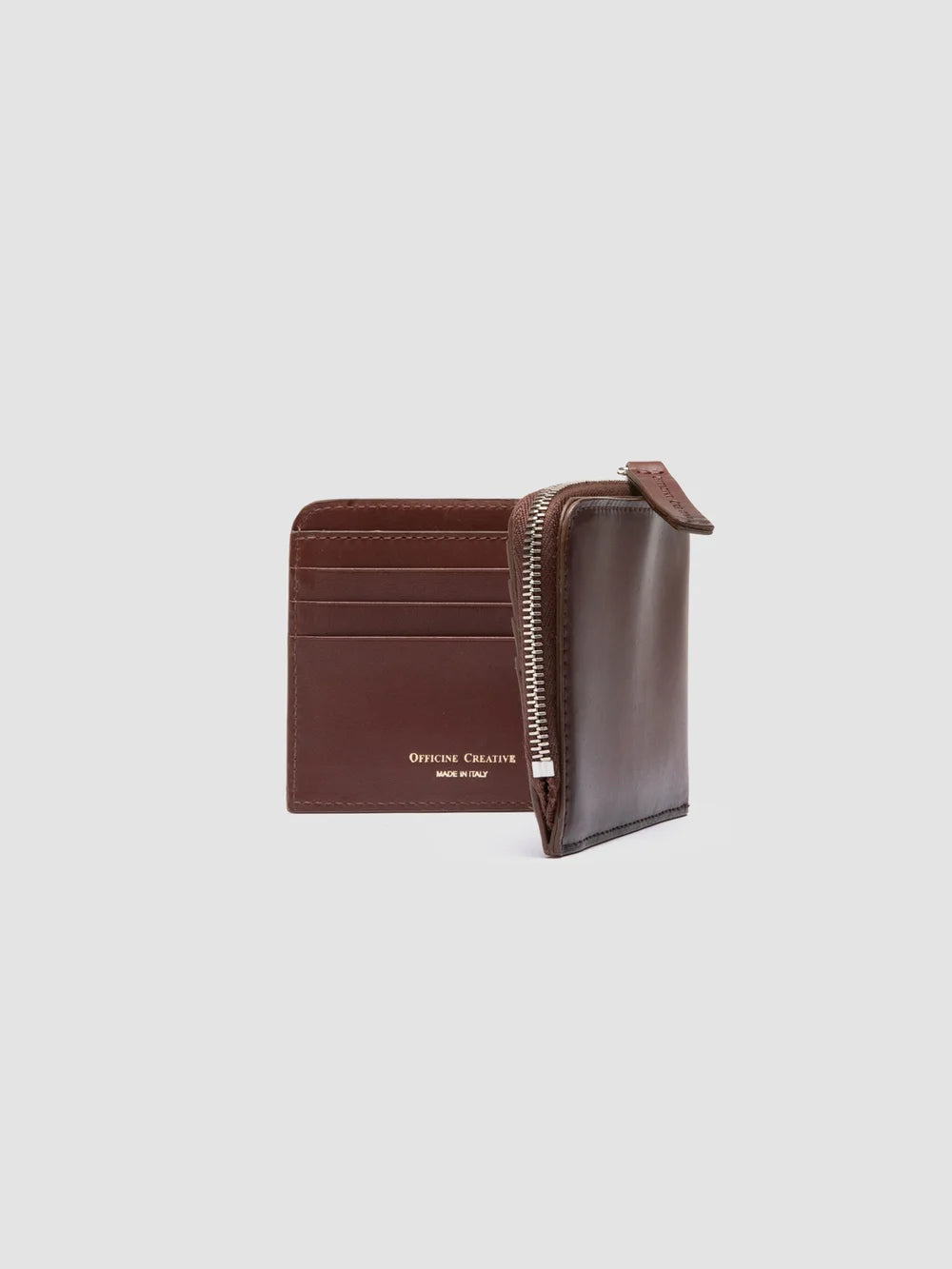 BERGE' 004 - Brown Leather Wallet - image 5,side view