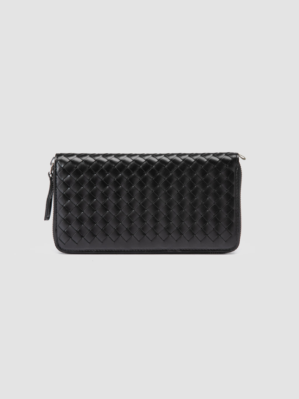 BOUDIN 126 - Black Leather Woven Wallets - image 2,side view