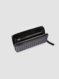 BOUDIN 126 - Black Leather Woven Wallets - thumb image 5,side view