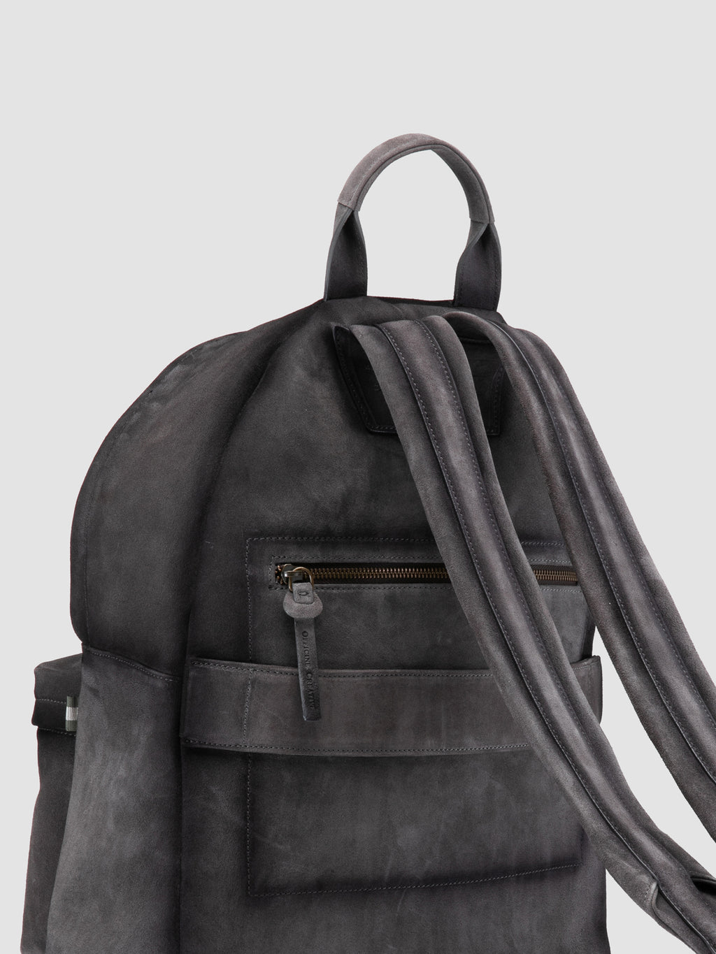 black leather suede backpack OC PACK 001