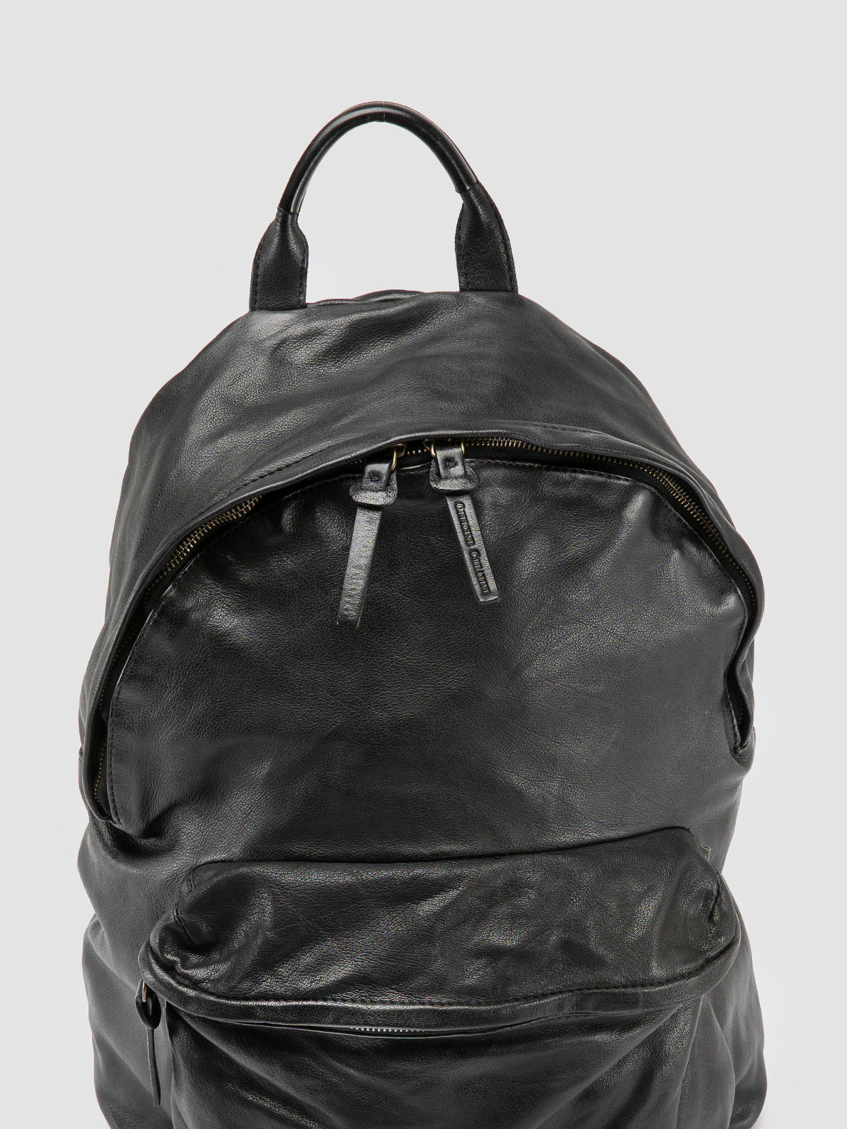 black and white leather backpack purse Men's Black Leather Backpack: OC PACK 004 – Officine Creative