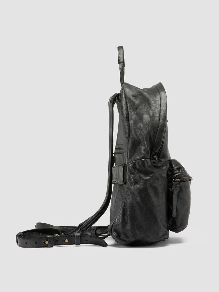 OC PACK 005 - Black Leather Backpack