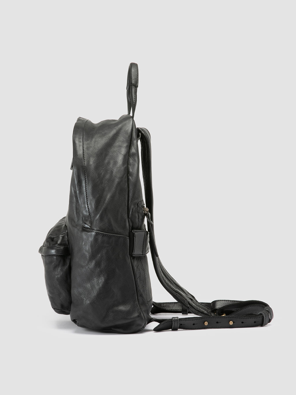 OC PACK 005 - Black Leather Backpack - image 5