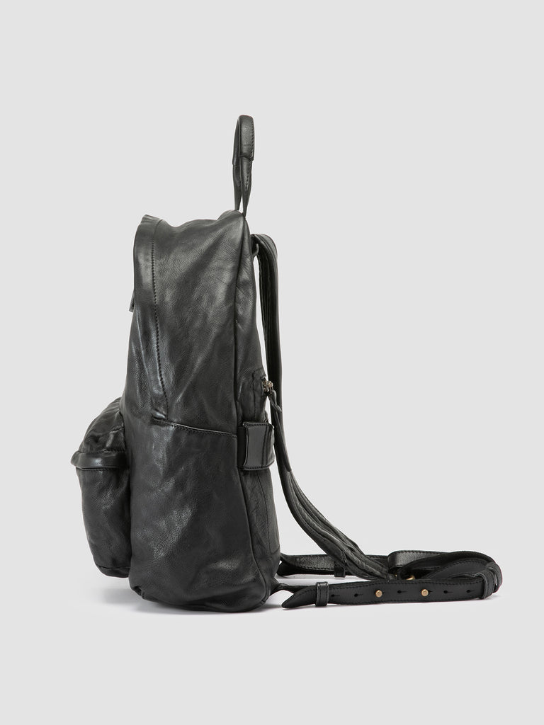 OC PACK 005 - Black Leather Backpack
