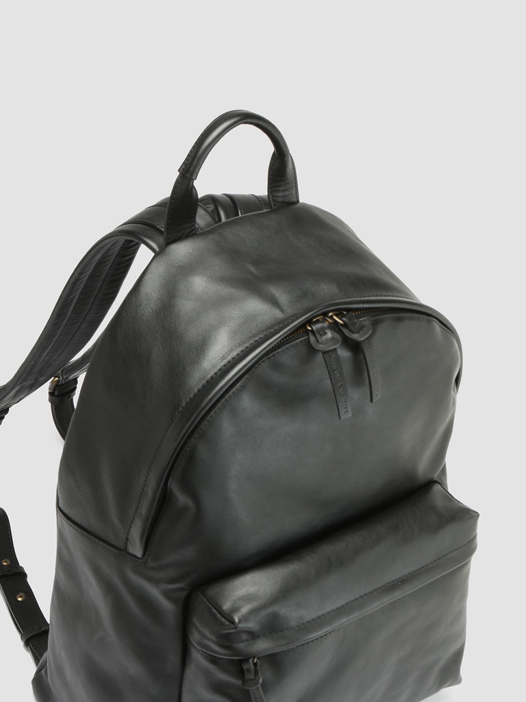 OC PACK - Black Leather Backpack Men Officine Creative - 2