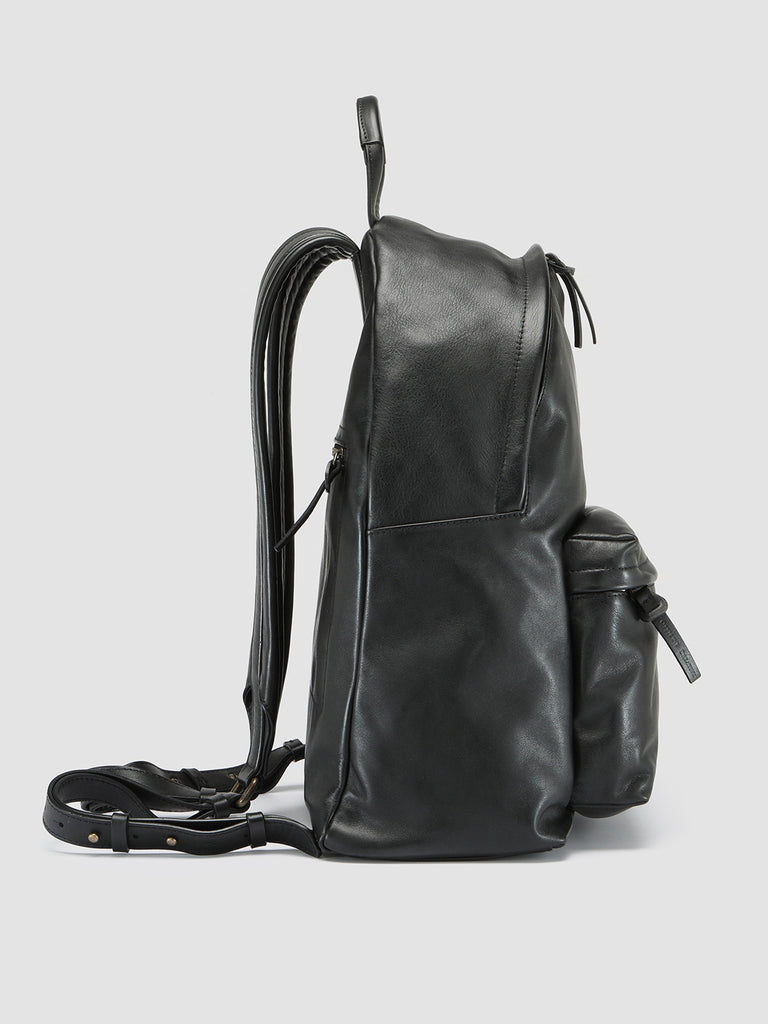 OC PACK - Black Leather Backpack Men Officine Creative - 3