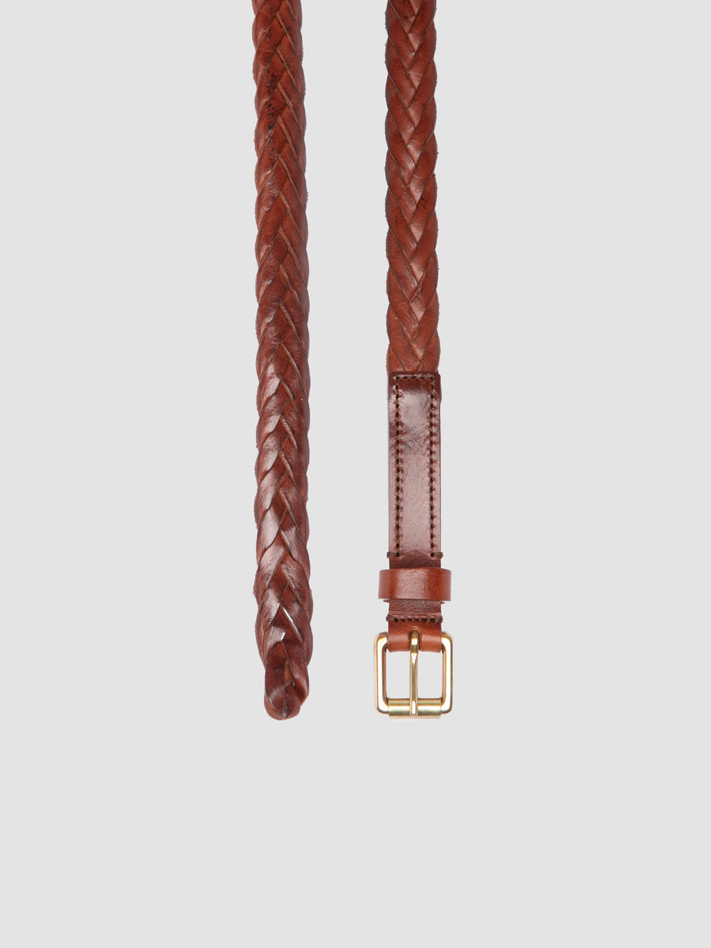 OC STRIP 064 - Brown Woven Leather Belt Officine Creative - 2