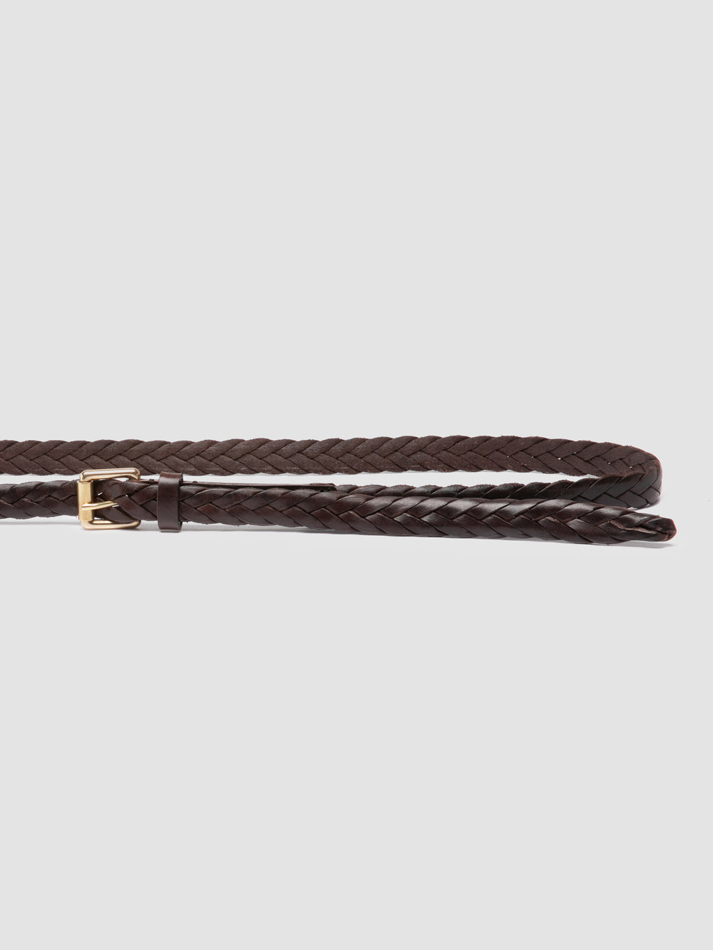 OC STRIP 064 - Brown Woven Leather Belt Officine Creative - 4