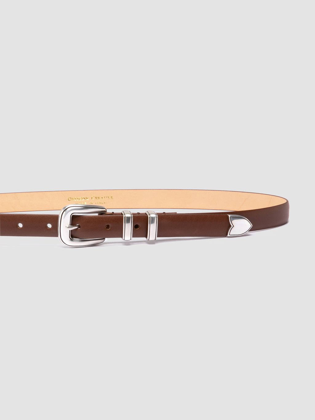 OC STRIP 091 - Brown Leather Belt Officine Creative - 4