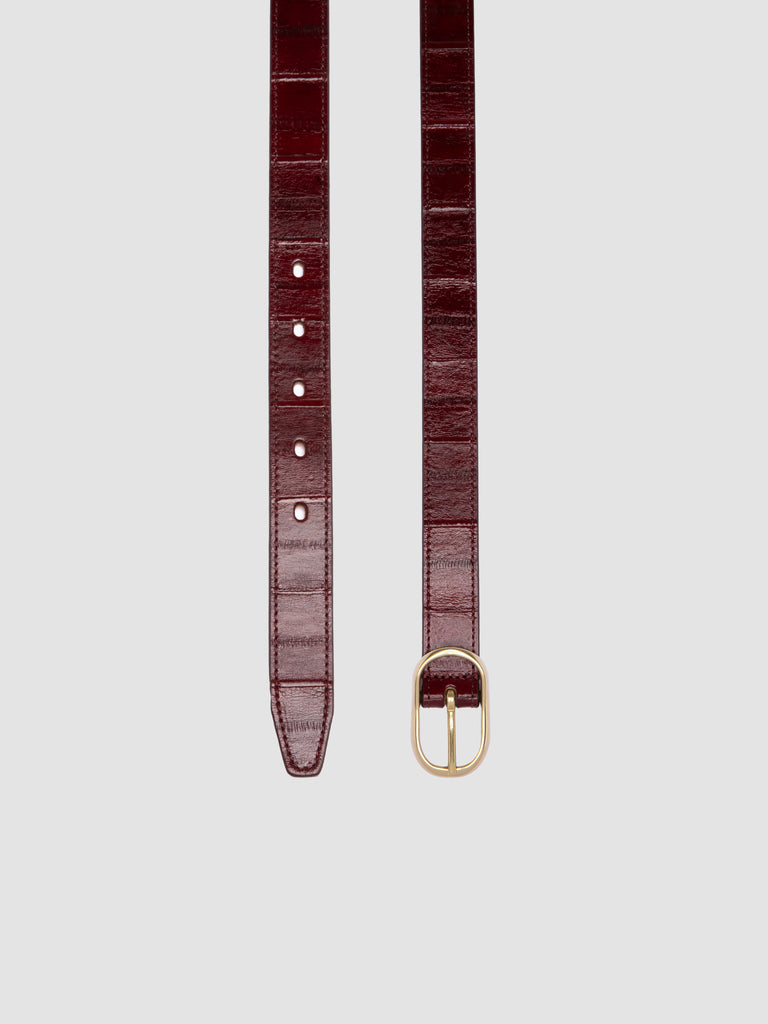OC STRIP 099 - Burgundy Leather Belt