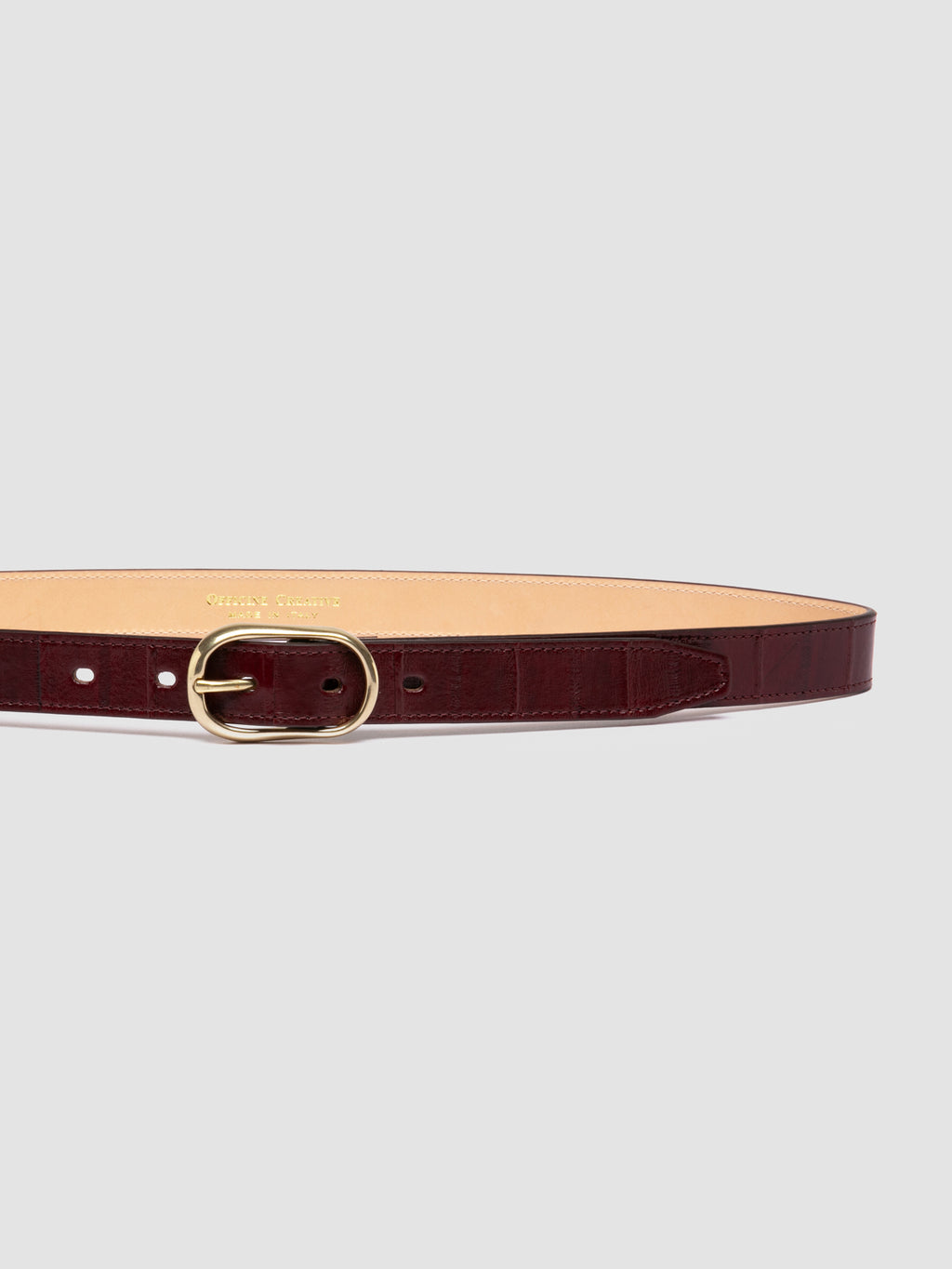 OC STRIP 099 - Burgundy Leather Belt Officine Creative - 4