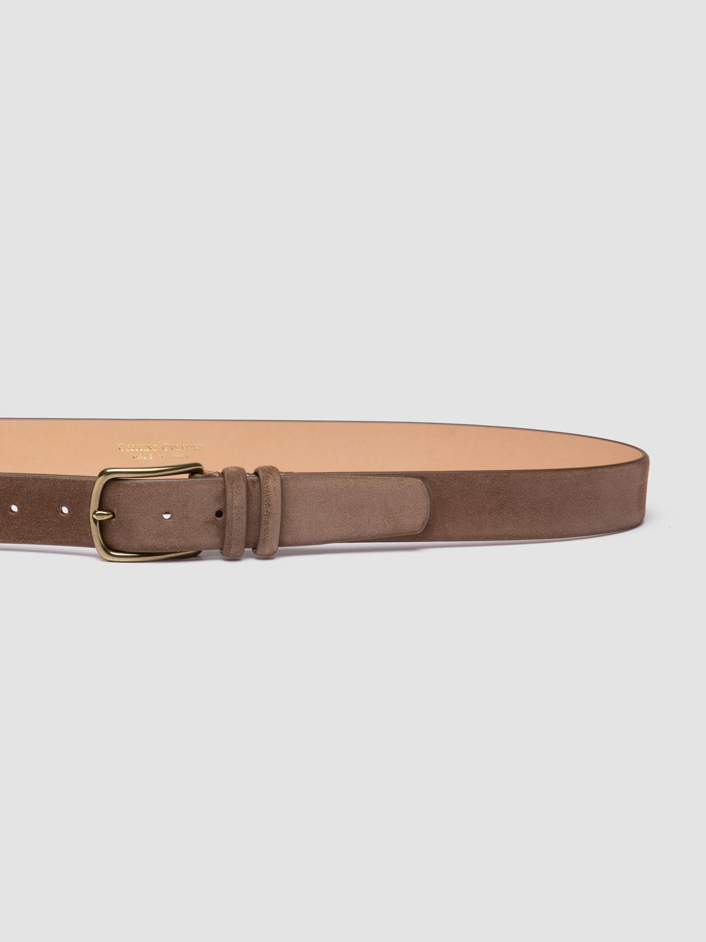 OC STRIP 33 - Taupefarbener Wildledergürtel - image 4,side view