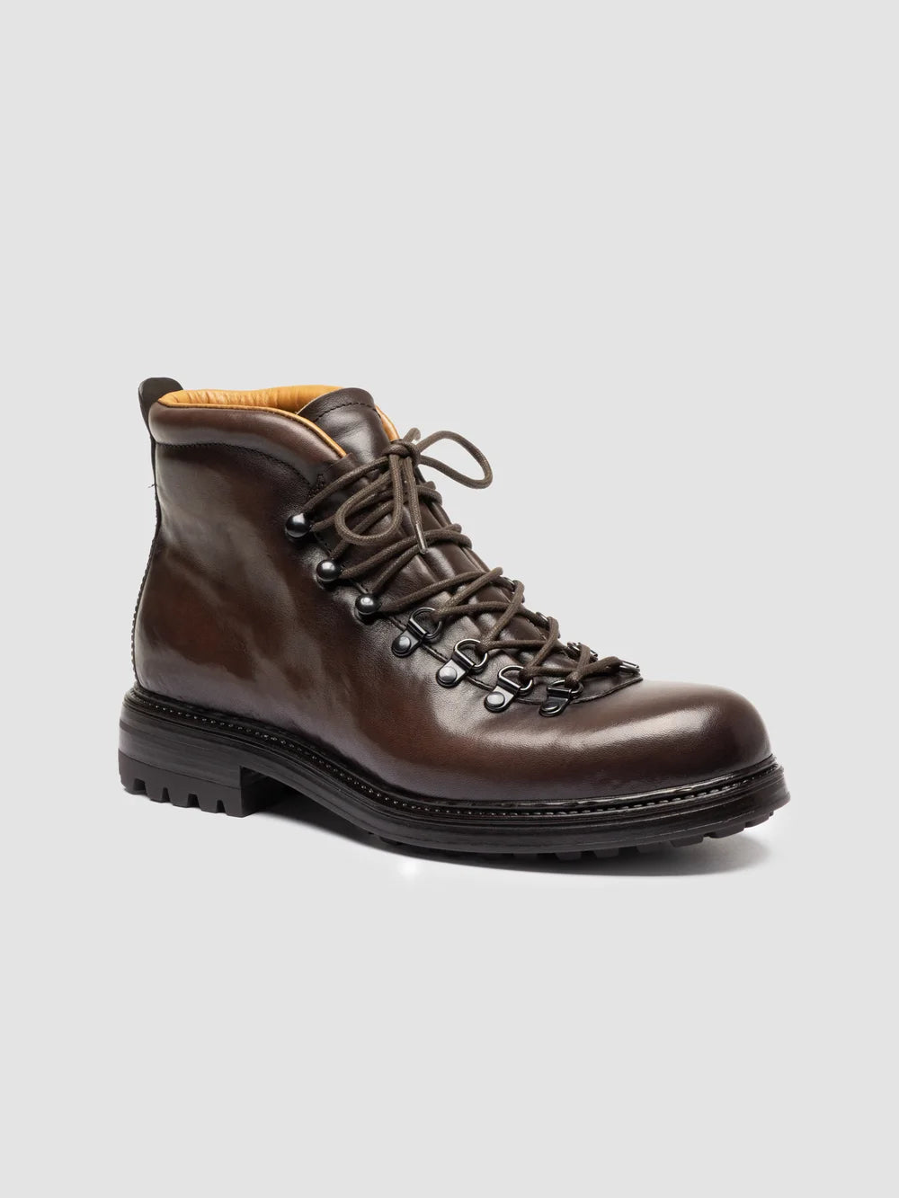 3164 07 - Braune Schnürstiefel aus Leder - image 3,side view