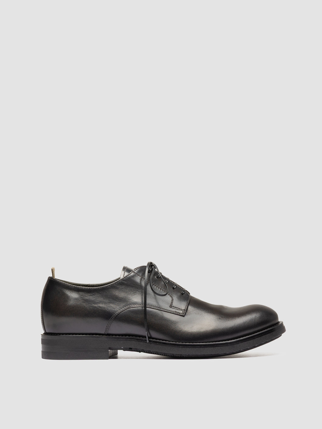 ACADEMIA 001 - Grey Leather Derby Shoes - image 1,side view