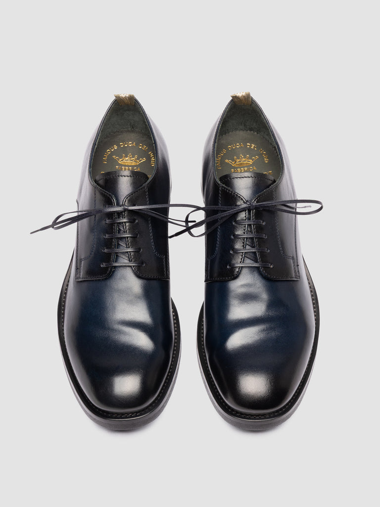 ACADEMIA 001 - Blue Leather Derby Shoes